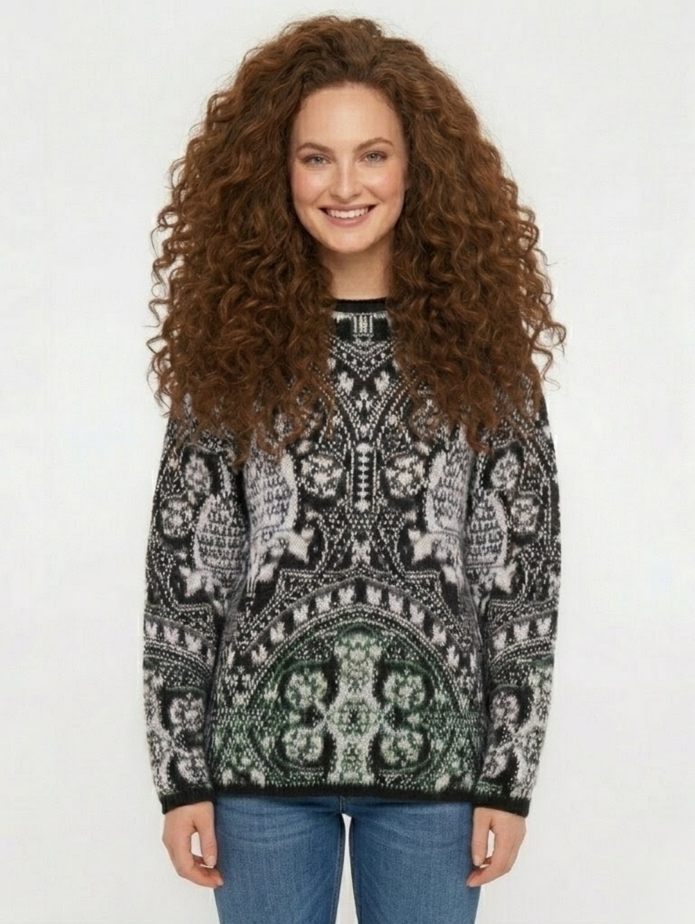 Kitty Hawk Vintage Black & White Sweater - Medium